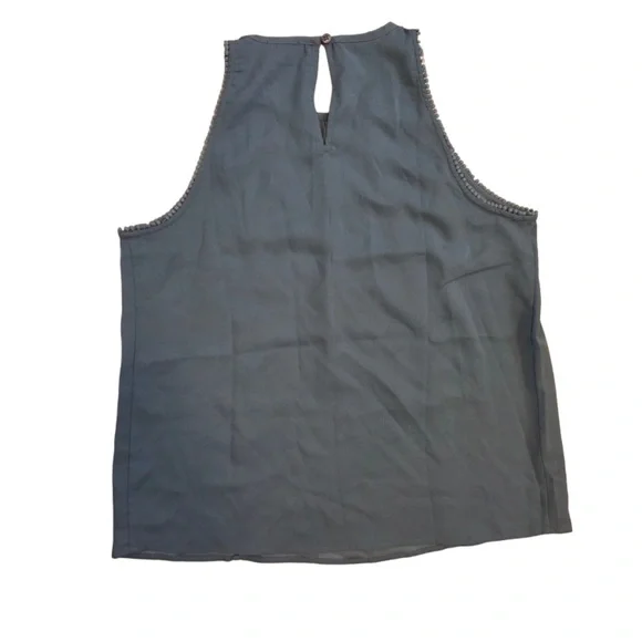 Ann Taylor Light Blue Beaded Tank Top - Picture 2 of 5